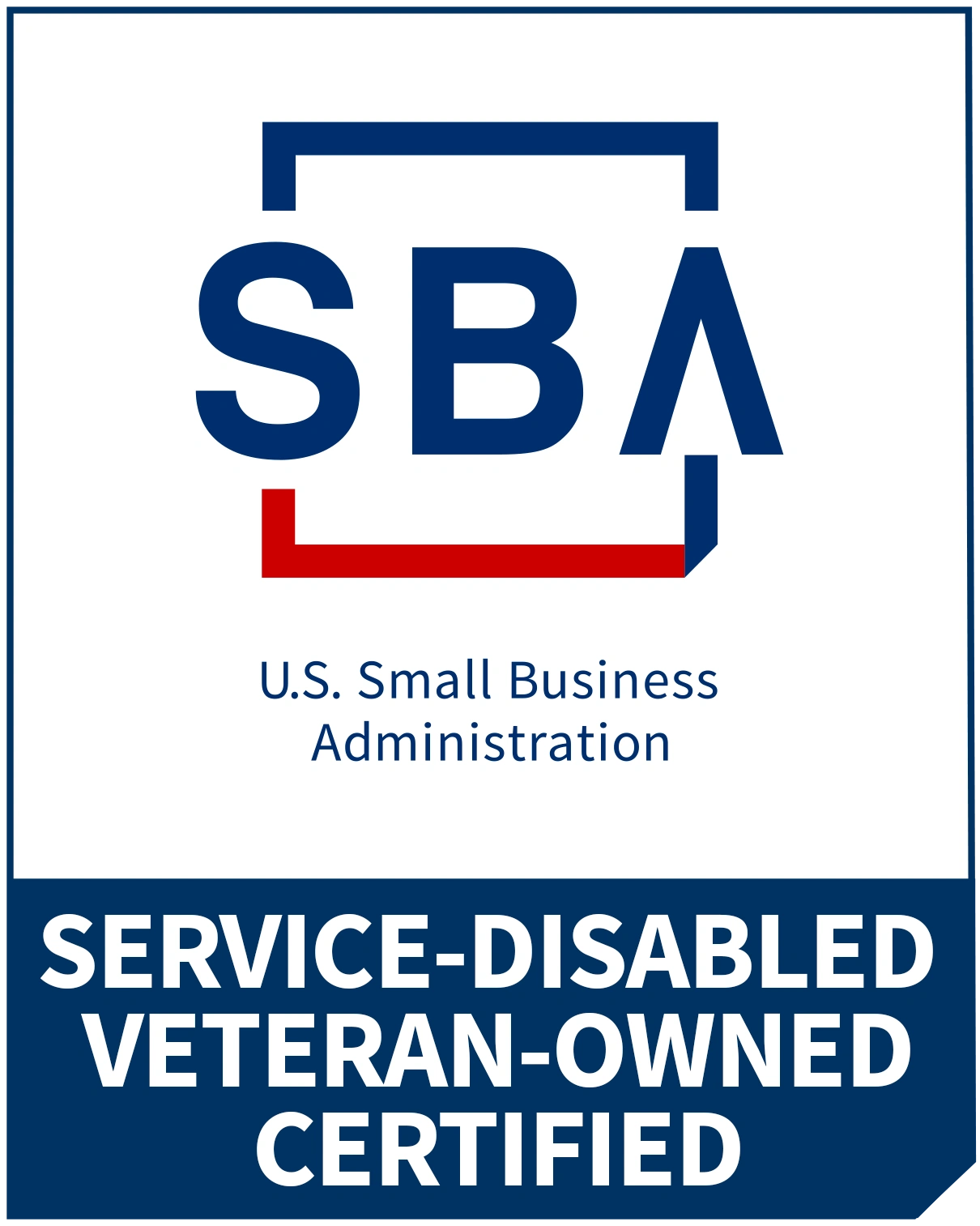 SBA Service-Disabled Veteran-Owned Certified badge